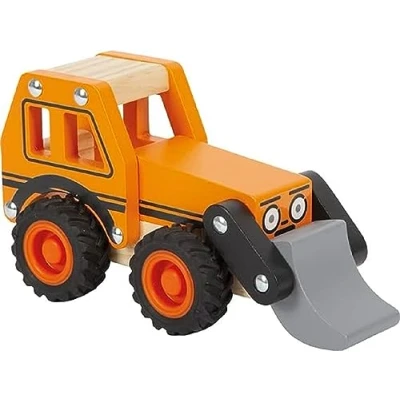 Image of small foot Excavator Made of FSC 100% Certified Wood, Toy Truck w/frontloader for Kids Aged 18+ Months, 12447