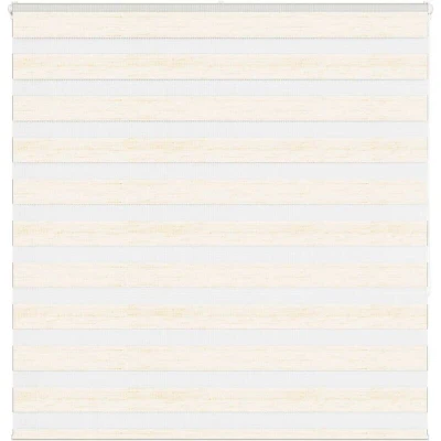 Image of vidaXL Zebra Blind Marble Beige 140x150 cm Fabric Width 135.9 Polyester