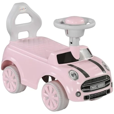Image of AIYAPLAY Ride On Car Foot to Floor Sliding Push Along with Air Horn, Anti Over Backwards Design, for Toddler from 18 36 Months Pink
