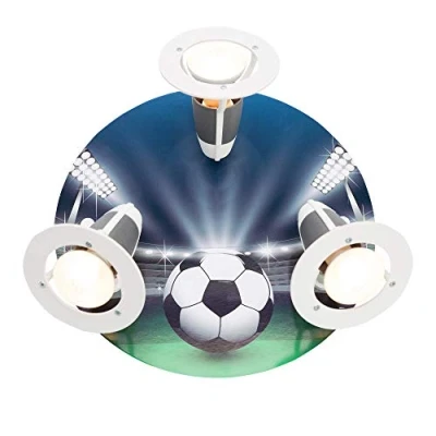 Image of Elobra Ceiling Light Football Arena, wood, blue, green, A +