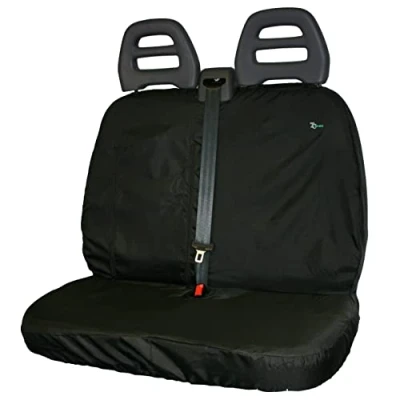 Image of Town &amp; Country Van Seat Cover Double Black Fits: Peugeot Boxer, Citroen Relay Fiat Ducato