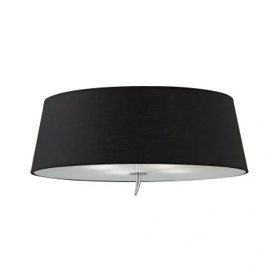 Image of Ninette Ceiling 4 Light E27, Polished Chrome with Black Shade