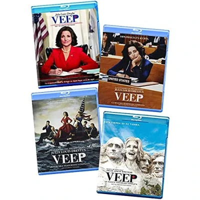 Image of Veep: The First Four Seasons HBO Series Blu ray Collection Complete First, Second, Third &amp; Fourth (Season 1 / Season 2 3 4) [Region 1, Spanish Artwork]