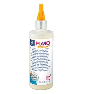 Image of 200ml Transulcent Deco Gel Liquid Oven Hardening Decorating Fluid Consistency for Polymer Clay Modelling Drawings Grouting Silicone Moulds Compatible with Fimo