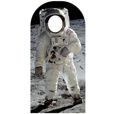 Image of BundleZ 4 FanZ Buzz Aldrin Astronaut Stand In Lifesize Cardboard Cutout Fan Pack, 194cm x 94cm Includes 8x10 Photo