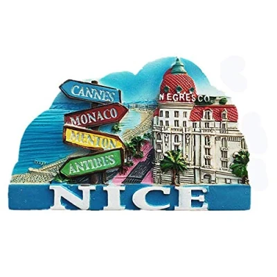 Image of Nice France 3D Fridge Magnet Travel Souvenir Gift Collection, Home &amp; Kitchen Decoration Magnetic Sticker Refrigerator