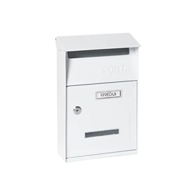Image of ARREGUI 2006/W Up D Letter Box Made of galvanised Steel, Size, White, Größe S (DIN A5) 32,5 x 22 11 cm