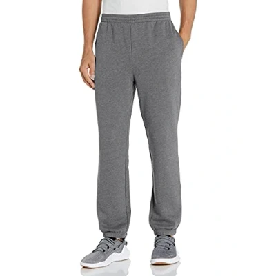 Image of Amazon Essentials Men&#039;s Closed Bottom Fleece Joggers (Available in Big &amp; Tall), Dark Grey Heather, M
