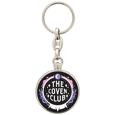 Image of Grindstore The Coven Club Pastel Goth Keyring Black 3.5x3.5cm