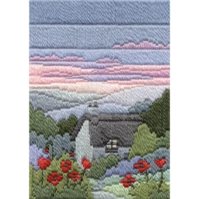 Image of Bothy Threads DW14MLS14 24 x 17 cm Long Stitch Kit Seasons Summer Evening Counted Pattern