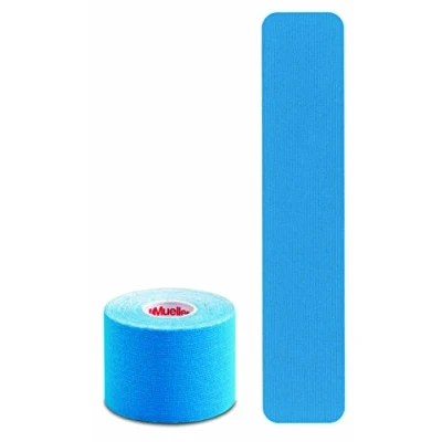 Image of Mueller Unisex (5cm Strips) Pre Cut Kinesiology Tape Blue 5cm x 5m in 20 strips ,