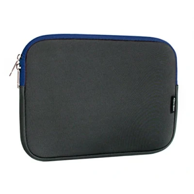 Image of Emartbuy Dark Grey Blue 11.6 12.2 Inch Water Resistant Neoprene Soft Zip Case Cover Sleeve with Interior &amp; Compatible Laptops Listed Below