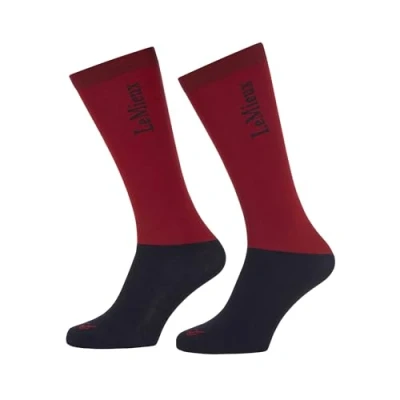 Image of LeMieux My Competition Socks Chilli Red (Twin Pack) Large