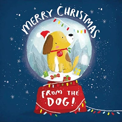 Image of Merry Christmas from The Dog! Card Glittered Xmas Cards 084415
