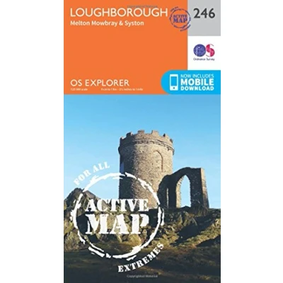 Image of Explorer Active 246 Loughborough, Melton Mowbray &amp; Syston Map With Digital Version