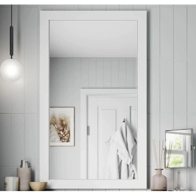 Image of Artis Gloss White 600 x 1000mm Framed Bathroom Mirror