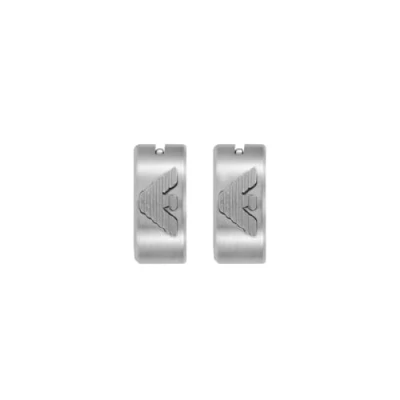 Image of Emporio Armani Men&#039;s Silver Tone Stainless Steel Earring, EGS3165040