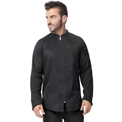 Image of Chef Works Men&#039;s Nepal Coat, Black, S