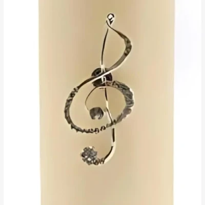 Image of Marco Paul Church Pillar Candle Long Burn Time with Pins Burning Lighting Lantern Light Lasting Festive Décor Christmas (Pillar + Free Music Note Pin)