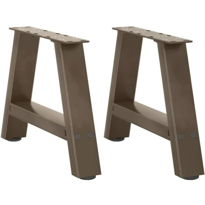 Image of vidaXL Coffee Table Legs A Shaped 2 pcs 30x(30 31) cm Steel