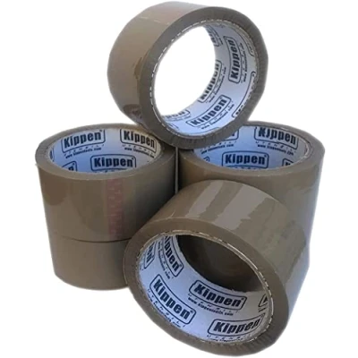 Image of kippen 9004A1 Pack of 6 Rolls Brown Adhesive Tape for Packaging Size: 50m x 48mm.