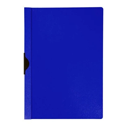 Image of Clip Report File Q CONNECT Metal PP A4 200/350 Micron Blue/Document Archiving/Type Hard, with Clip/Material PP/Label N.a. / Colour Blue/Format Weight (g/m2)