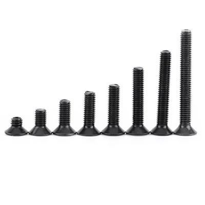 Image of Walfront 200Pcs M3 Flat Countersunk head Socket Screw Machine Fastener Assortment Kit with Storage Box, 4/6/8/10/12/16/20/25mm