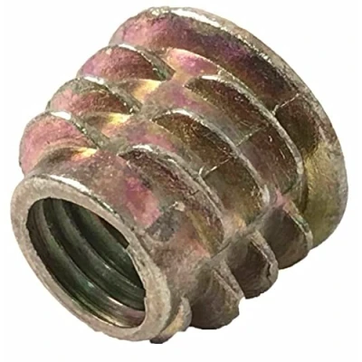 Image of M4 M5 M6 M8 M10 THREADED HEX DRIVE INSERT FIXING TYPE D WOOD SCREW INSERTS NUTS (M10 x 13mm)