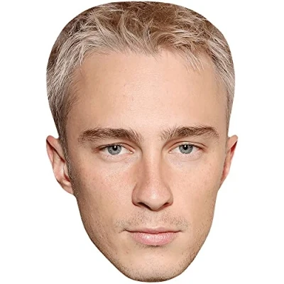 Image of Drew Starkey (Blonde Hair) Celebrity Mask, Flat Card Face, Fancy Dress Mask