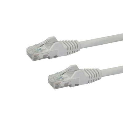 Image of StarTech.com 10m CAT6 Ethernet Cable White CAT 6 Gigabit Wire 650MHz 100W PoE++ RJ45 UTP Category Network/Patch Cord Snagless w/Strain Relief Fluke Tested UL/TIA Certified (N6PATC10MWH)