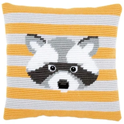 Image of Vervaco Cushion Walter, 100% Cotton, Multicoloured, 12 x 1 17 cm