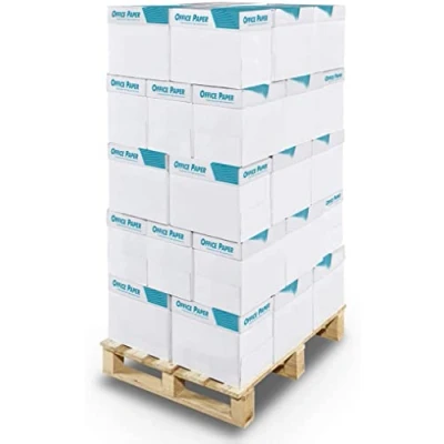 Image of indigo Office Paper Box of A4 White Printer Copier 5 Reams 500 (80gsm) Multifunction Laser Inkjet (200, A4) 1 Pallet 40 Boxes
