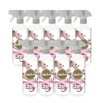 Image of Fabulosa Multi Purpose, Surface Odour Removing Disinfectant White Vinegar Cleaning Spray, 500ml, 9 Pack, Rose