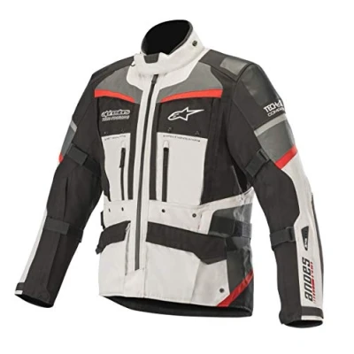 Image of Alpinestars Motorcycle jackets Andes Pro Drystar Jacket Tech air Compatible Light Gray Black Dark Red, Gray/Black/Red, 4XL