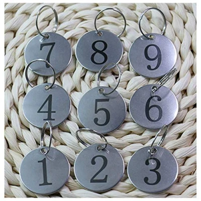 Image of Sourcemall Stainless Steel Numbered Tags Key ID Rings (1 50)