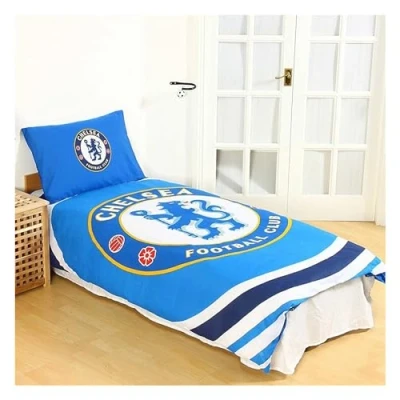 Image of Chelsea FC Duvet Cover Set (One Size) (Blue), Blue, One size