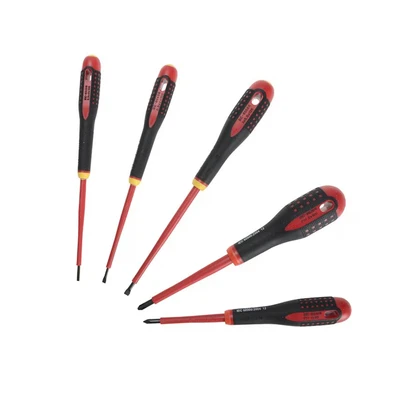 Image of Bahco BE 9881S ERGO VDE Insulated Screwdriver Set, 5 Piece BAH9881S