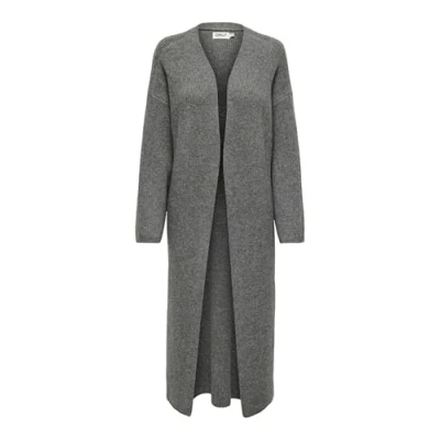 Image of ONLY Onlalpha MAXI Cardigan Cardigan, Women&#039;s, Size: Small, Medium grey