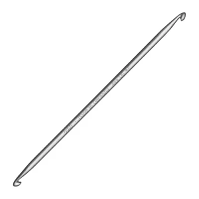 Image of Addi 265 7 3 Double Headed Tunisian Crochet Hook 3mm, Metal, Aluminium