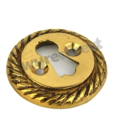 Image of Wyre Direct Escutcheon Round Keyhole Cover Georgian Open