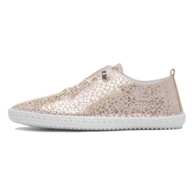 Image of Ladies Blade White Leather Plimsoll 6