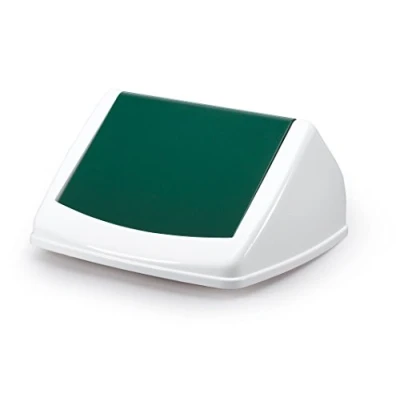 Image of Durable DURABIN Square 40 Flip Lid Green To Be Used with Waste Bin Easy Handle and Use Ideal for Any Workplace