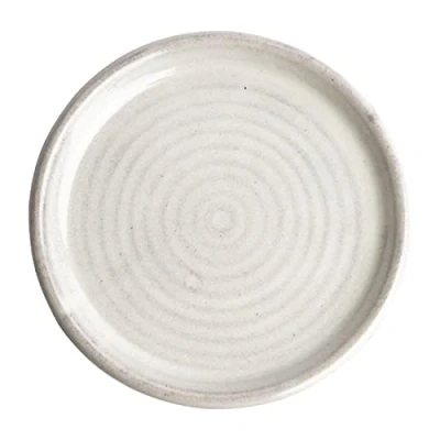 Image of Olympia Canvas Small Rim Round Plate Murano White 180mm (Pack of 6)