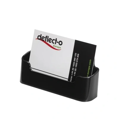 Image of Deflecto Single Landscape Business Card Holder 70104 Black