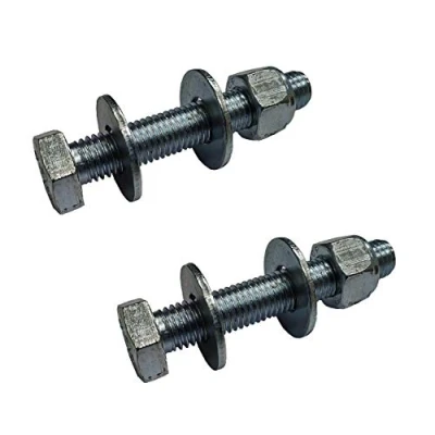 Image of 25 x Imperial Set Screw Bolts 1/4&#039;&#039; 3/4&#039;&#039;, Washers &amp; Nylon Insert Nuts,