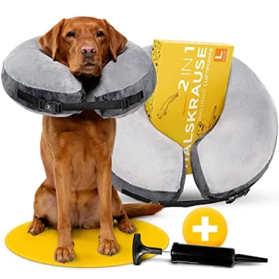 Image of Tierhood ®,Inflatable collar for dogs and cats [protective] leak protection dog,dog collar,protective dog,collar dog collar,collar