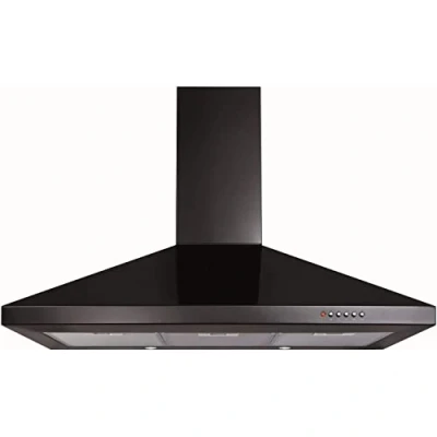 Image of CDA ECH91BL 90cm Chimney Cooker Hood Extractor Fan In Black