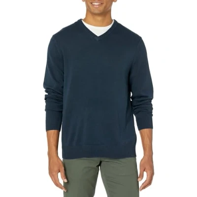 Image of Amazon Essentials Men&#039;s V Neck Sweater (Available in Big &amp; Tall), Navy, L