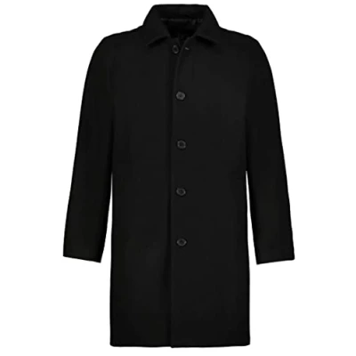 Image of JP 1880 Men&#039;s Wollmix Mantel Coat, Black, 3XL