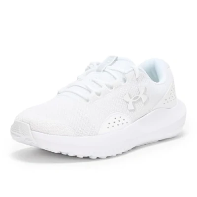Image of Under Armour Men&#039;s Charged Surge 4 Sneaker, (101) White/White/White, 10.5 UK X Wide